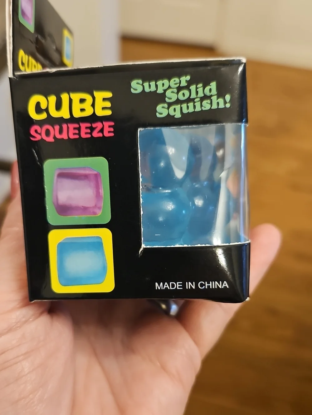NEW! Cube Squeeze Blue Squishy Cube